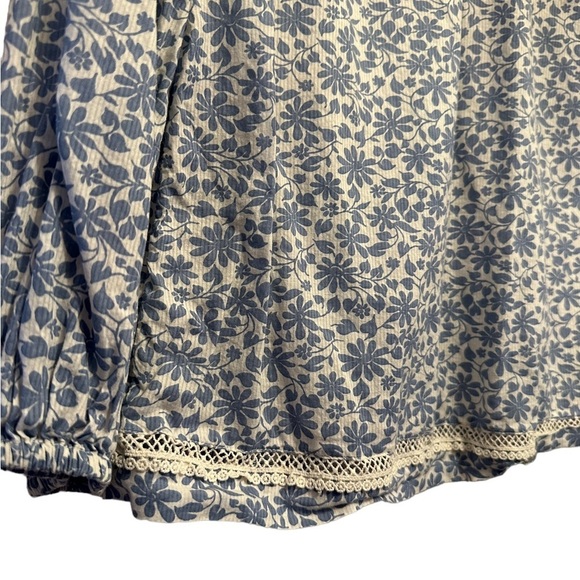 J.Crew Flutter Sleeve Shadow Stripe Floral Blouse - Picture 8 of 8